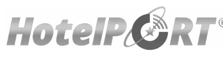 a black and white photo of a hotel logo