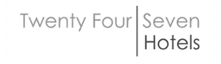 the logo for twenty four seven hotels