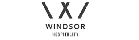 a black and white photo of the windsor hospital logo