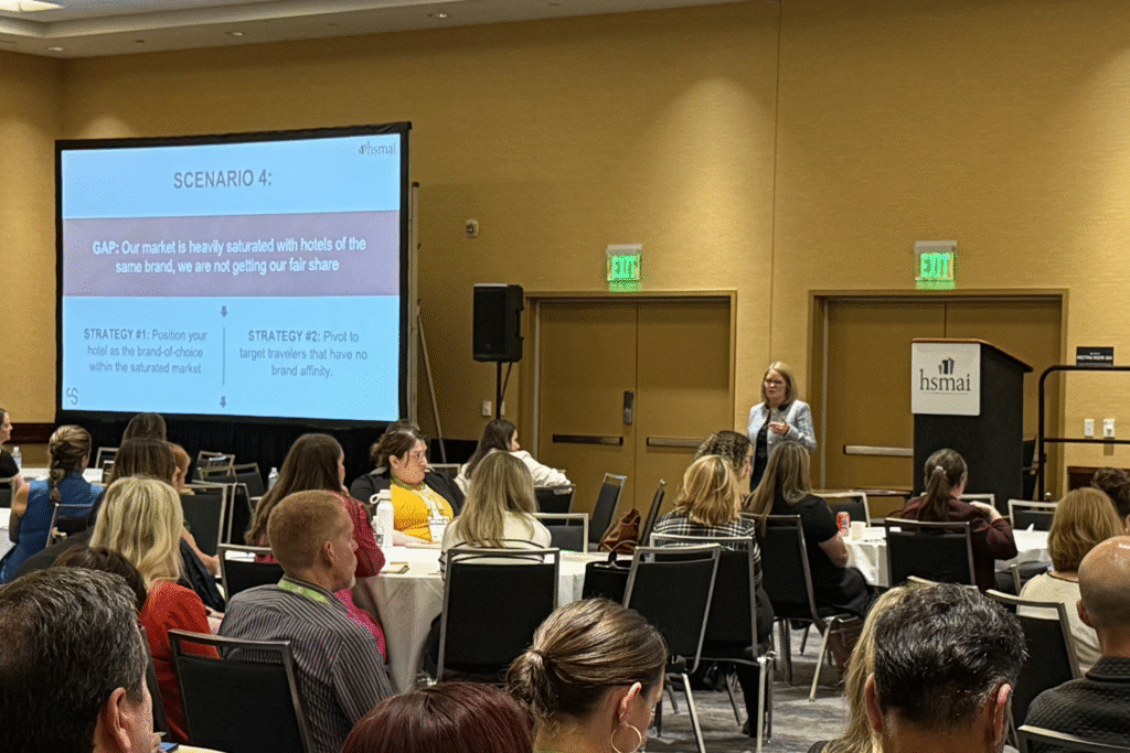 Stephanie Smith presenting at the HSMAI Commercial Strategy Week