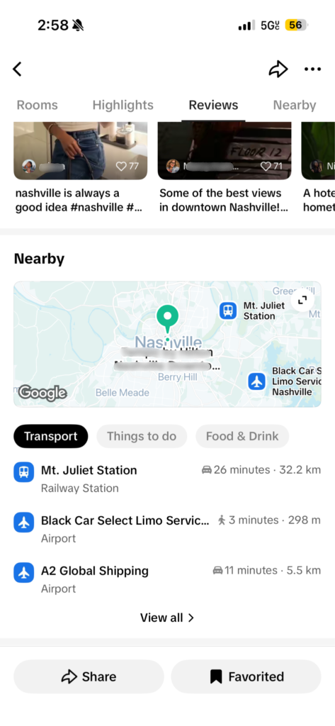 TikTok "Nearby" section Sample