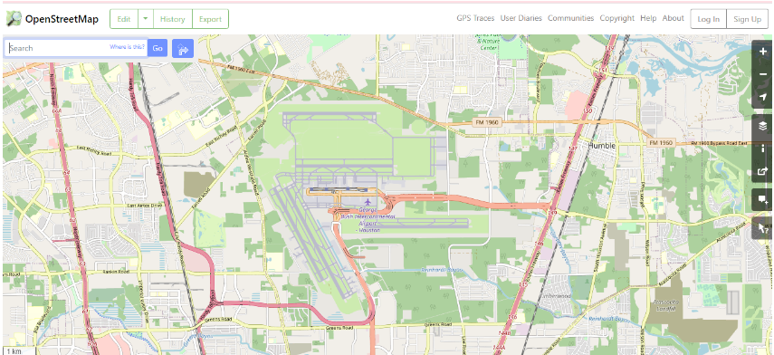OpenStreet Map Screenshot example